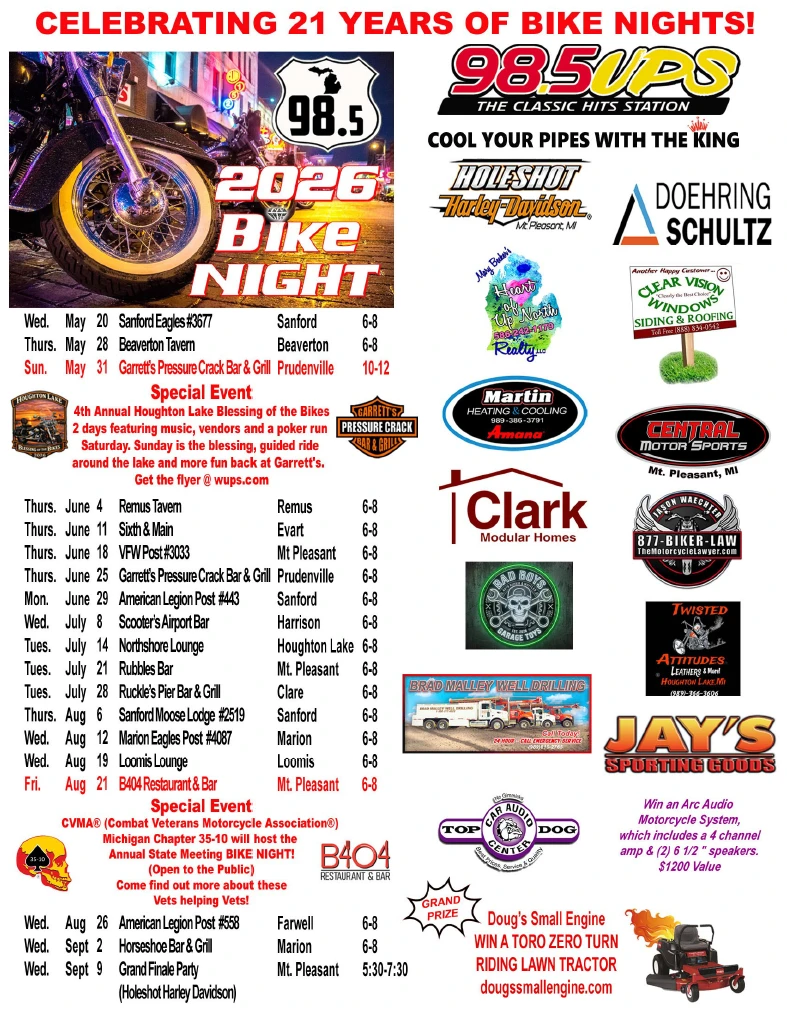 BIKE NIGHTS - 98.5 UPS - The Classic Hits Station